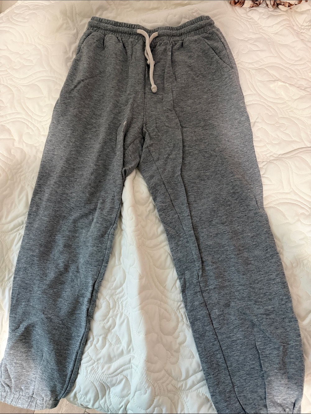 SHEIN Gray Drawstring Cozy Jogger Sweatpants